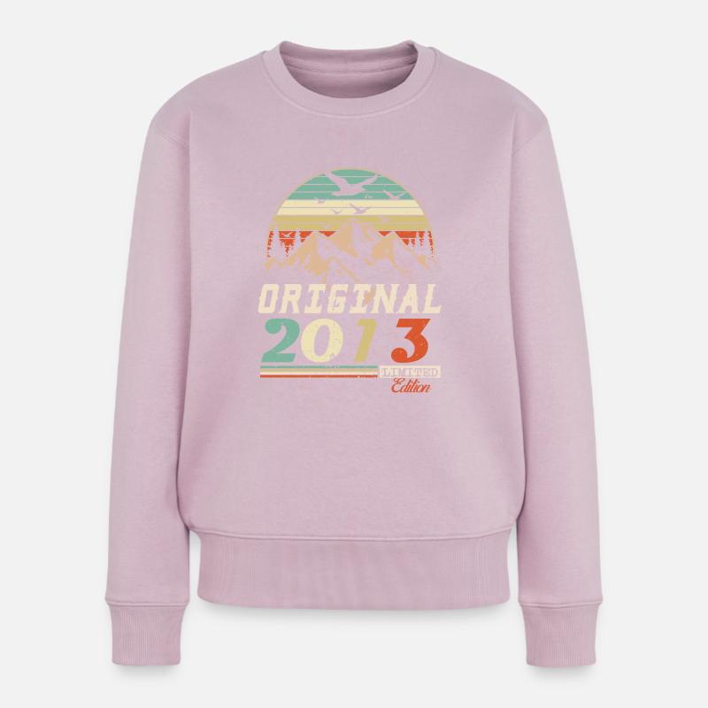 2013 Vintage Retro Geburtstag Vintage Geschenk - Frauen Premium Bio Pullover - Altrosa