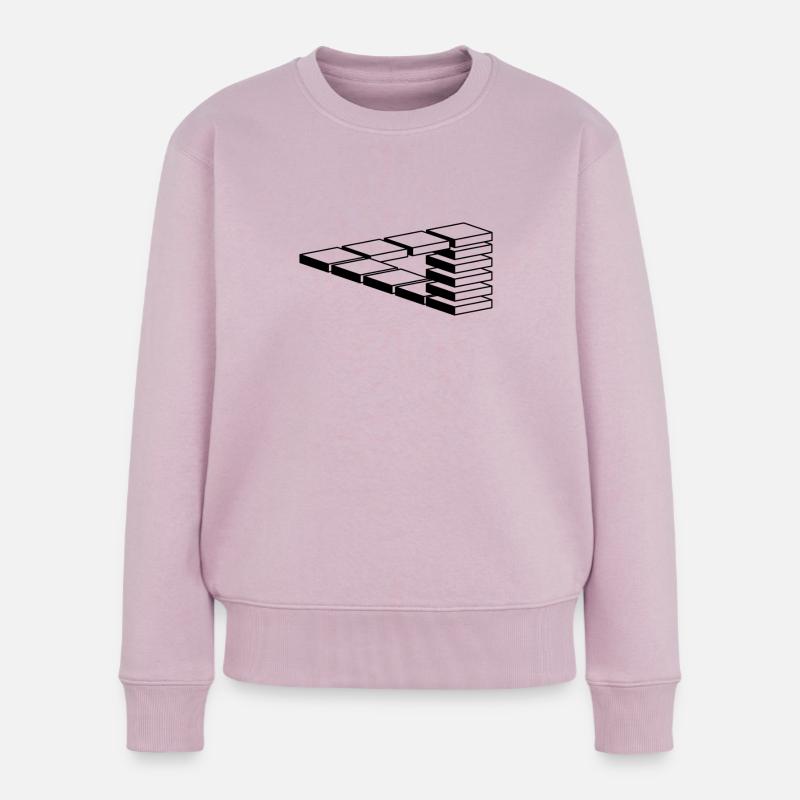 Optische Täuschung - Frauen Premium Bio Pullover - Altrosa