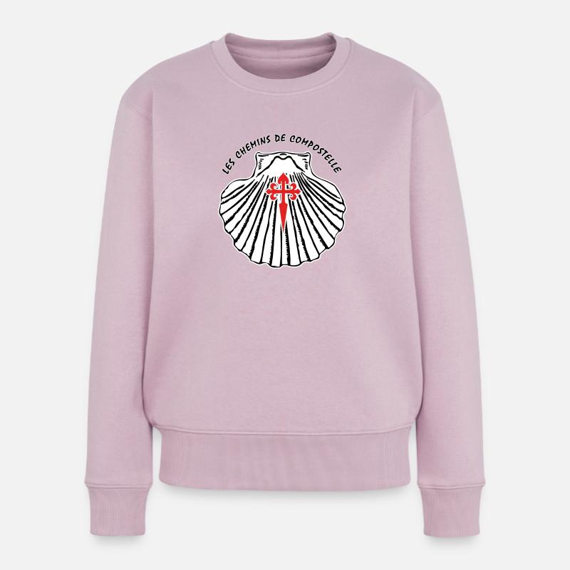 Croix St Jacques 8 - Pull Premium bio Femme - rose poudré