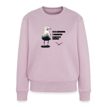 The philosophy of life of the seagull - Women's Premium Organic Jumper - dusky pink - Front - Julia (174cm)