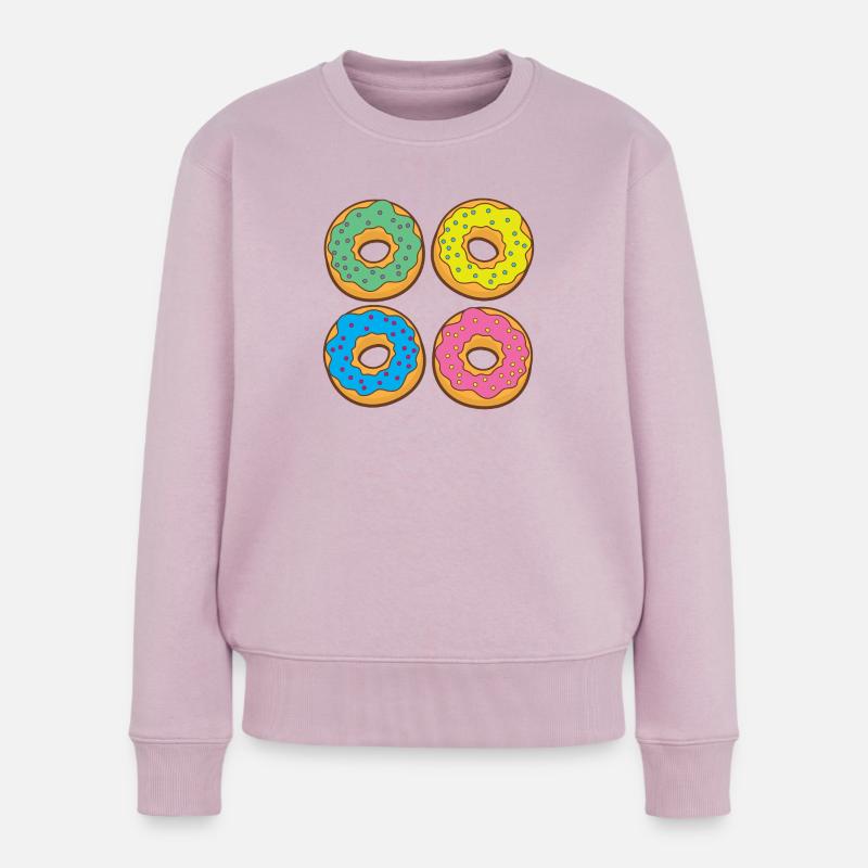 Quatre beignes beignes - Pull Premium bio Femme - rose poudré