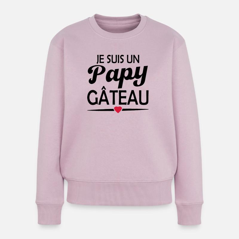 je suis un papy gâteau - Pull Premium bio Femme - rose poudré