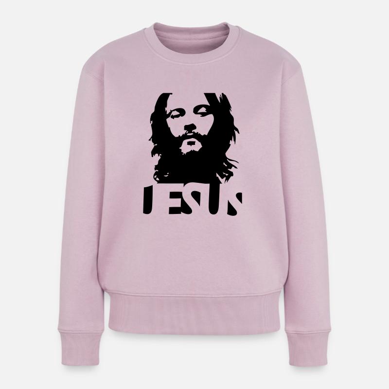 jesus - Pull Premium bio Femme - rose poudré