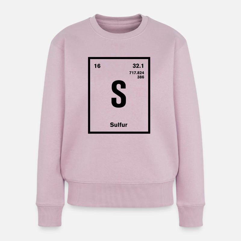 Schwefel / Sulfur Element im Periodensystem - Frauen Premium Bio Pullover - Altrosa