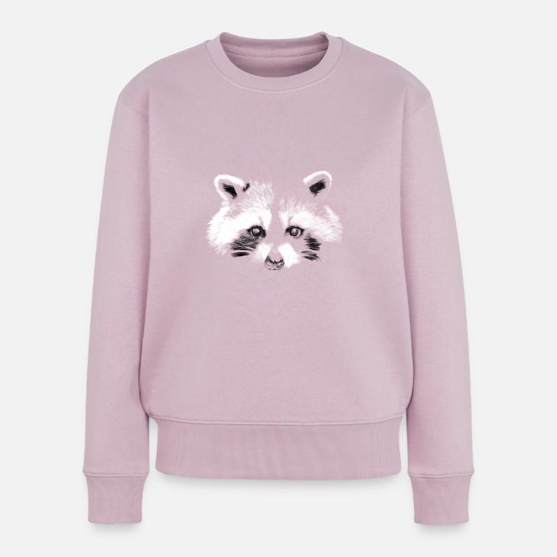 Waschbär - Frauen Premium Bio Pullover - Altrosa