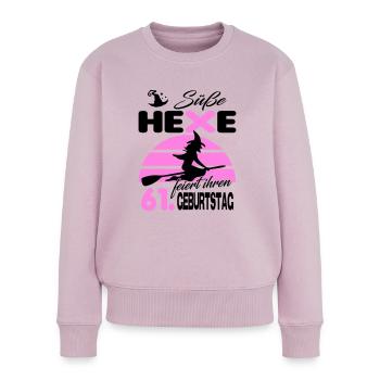 61 Jahre Geburtstag Frau Hexe Süß Süss Jahrestag - Frauen Premium Bio Pullover - Altrosa - Vorne - Julia (174cm)
