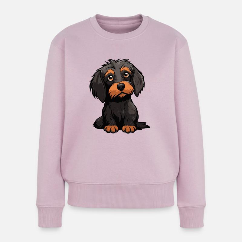 Hund - Frauen Premium Bio Pullover - Altrosa