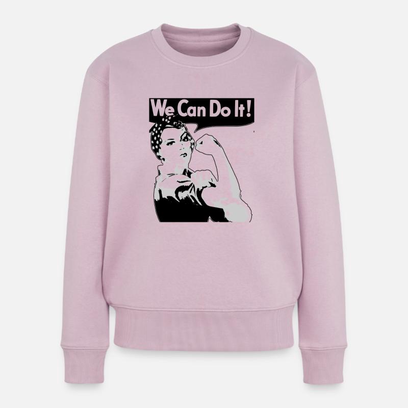 Wir können es tun Frau - Frauen Premium Bio Pullover - Altrosa