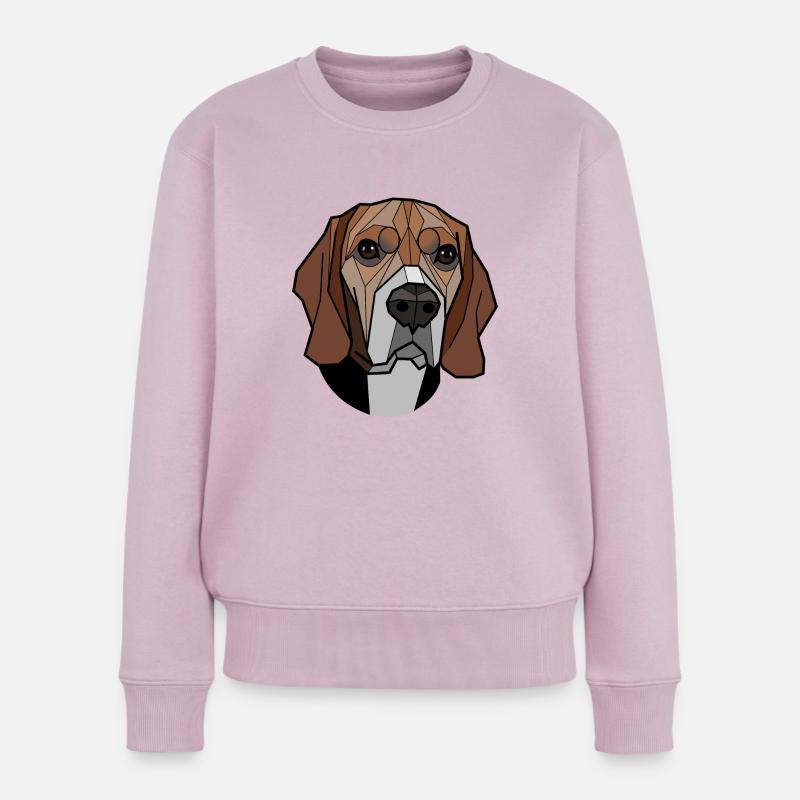 Beagle - Pull Premium bio Femme - rose poudré