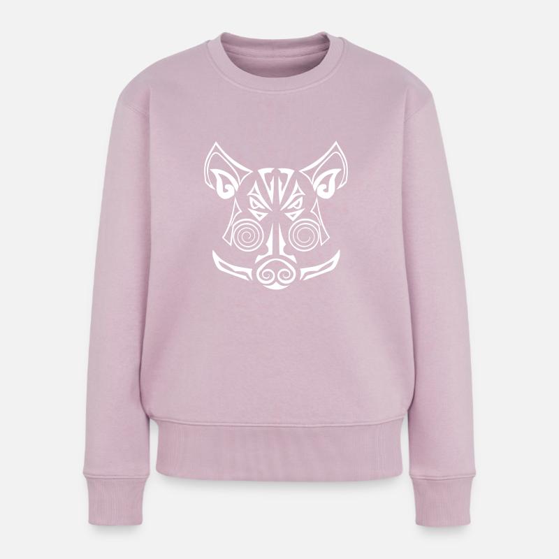 bouton - Pull Premium bio Femme - rose poudré