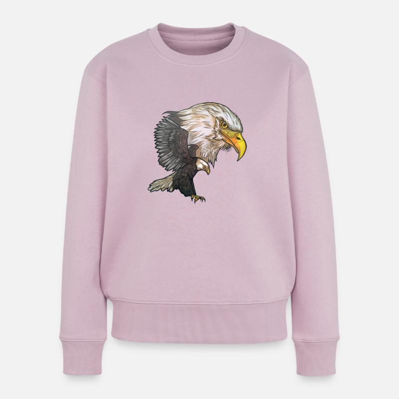 Pygargue à tête blanche - Pull Premium bio Femme - rose poudré
