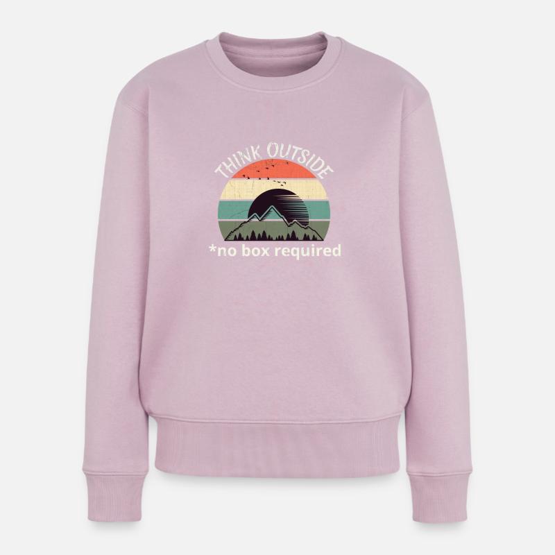 Denken Sie draußen - keine Box erforderlich - Frauen Premium Bio Pullover - Altrosa