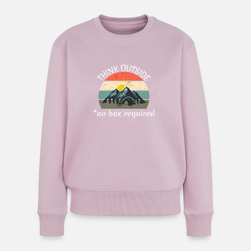 Denken Sie draußen - keine Box erforderlich - Frauen Premium Bio Pullover - Altrosa