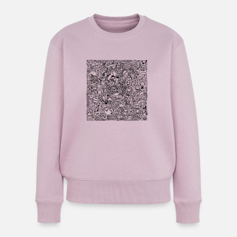 Doodle-Spiele - Frauen Premium Bio Pullover - Altrosa