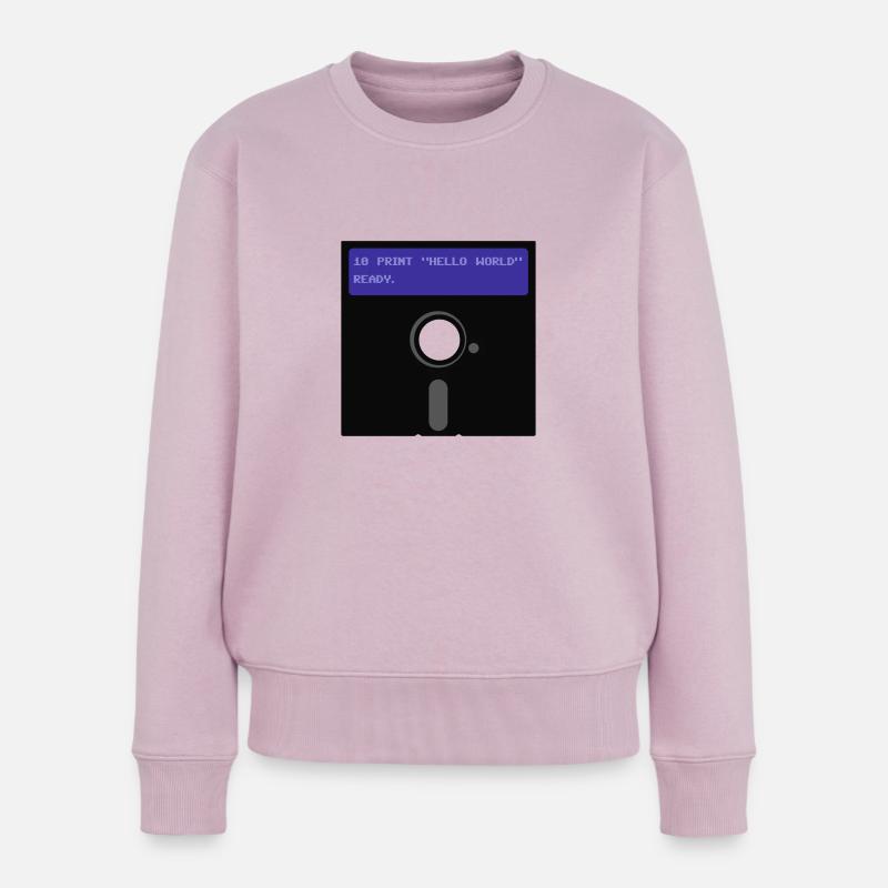 Disque floppy - Pull Premium bio Femme - rose poudré