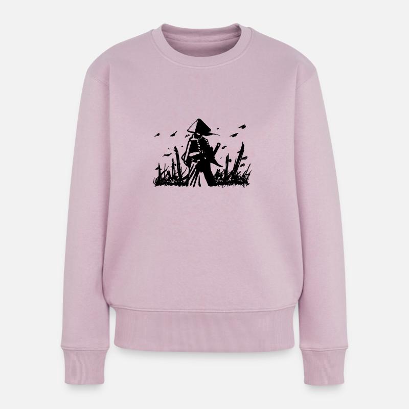 Samurai - Frauen Premium Bio Pullover - Altrosa