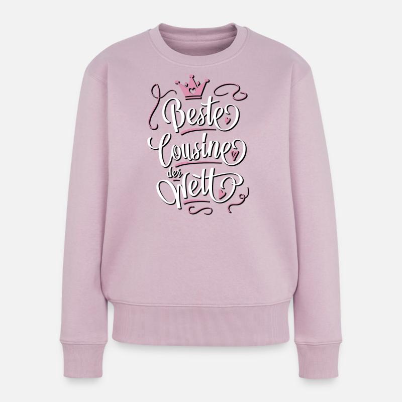 Beste Cousine der Welt - Geschenkidee - Geschenk - Frauen Premium Bio Pullover - Altrosa
