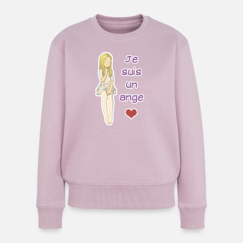 Ein Engel - Frauen Premium Bio Pullover - Altrosa