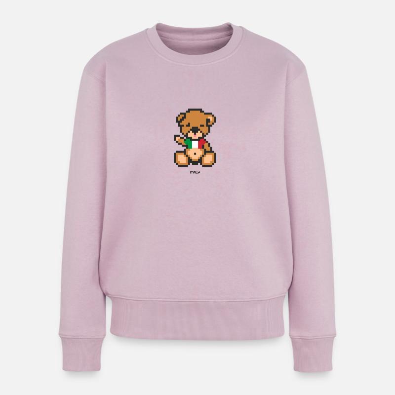 Pixel Bear Italy - Pull Premium bio Femme - rose poudré