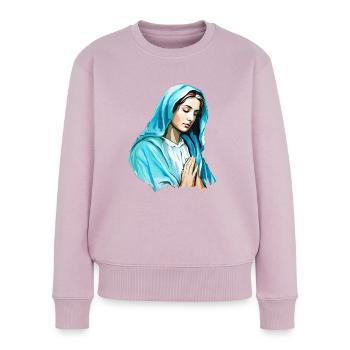 Heilige Maria Maria Madonna Mariana Jungfrau Maria Heilig - Frauen Premium Bio Pullover - Altrosa - Vorne - Julia (174cm)