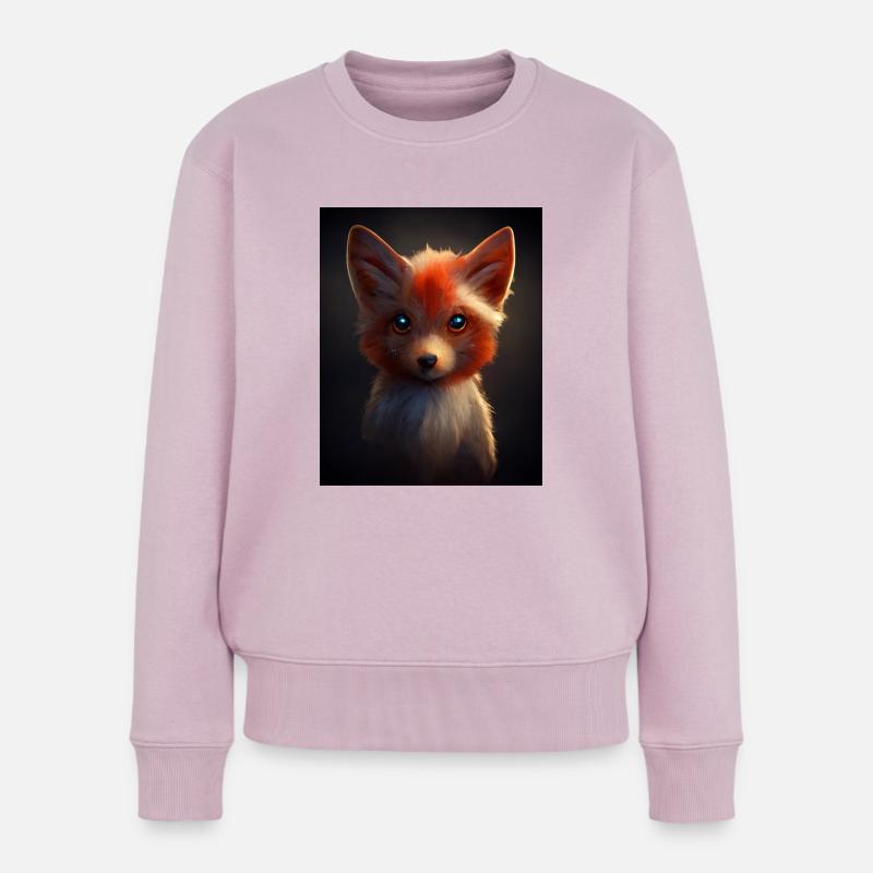 Renard roux - Pull Premium bio Femme - rose poudré