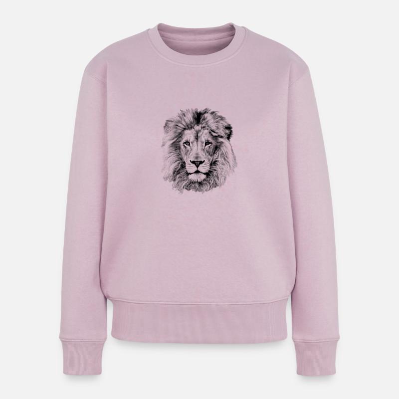 Löwe - Frauen Premium Bio Pullover - Altrosa