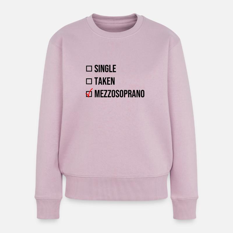 Single Taken Mezzosoprano schwarz Geschenk - Frauen Premium Bio Pullover - Altrosa