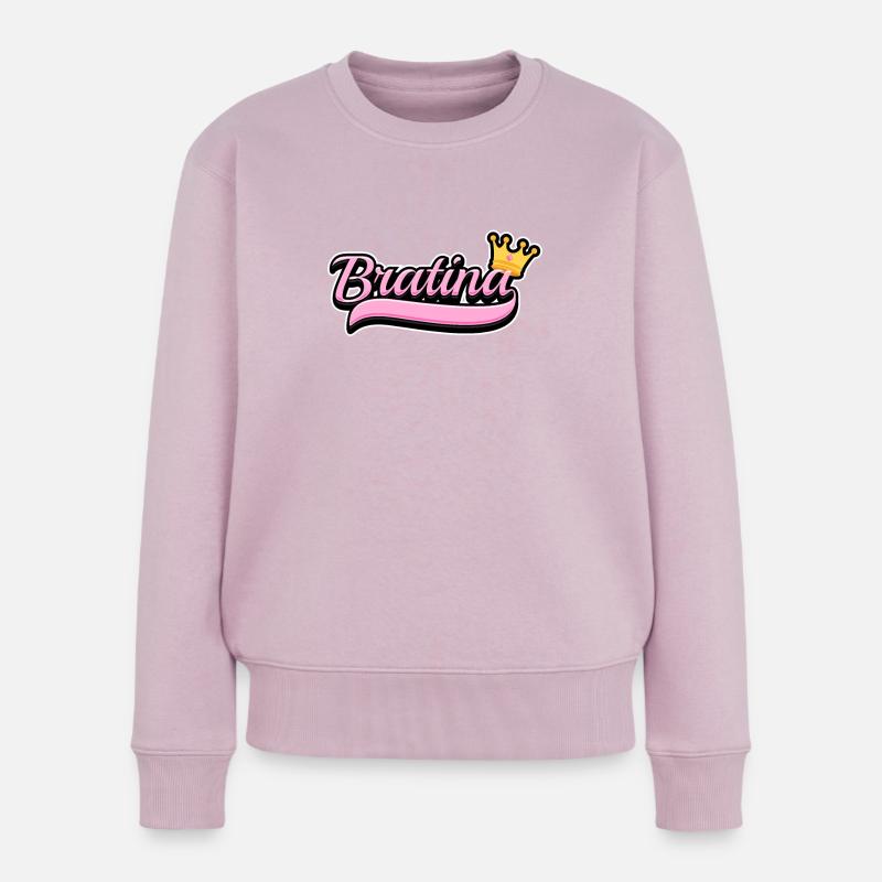 Cooler Bratina - Style - Frauen Premium Bio Pullover - Altrosa