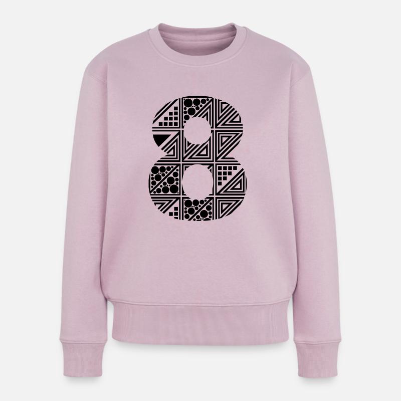 Acht Zahl 8 - Frauen Premium Bio Pullover - Altrosa