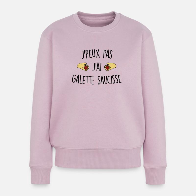 J'peux pas j'ai galette saucisse - Pull Premium bio Femme - rose poudré