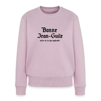 Bonne Jean-Guile à tous - Pull Premium bio Femme - rose poudré - Devant - Julia (174cm)