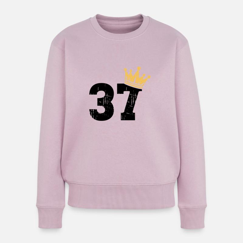 37 Krone 37. Geburtstag 37 Jahre - Frauen Premium Bio Pullover - Altrosa