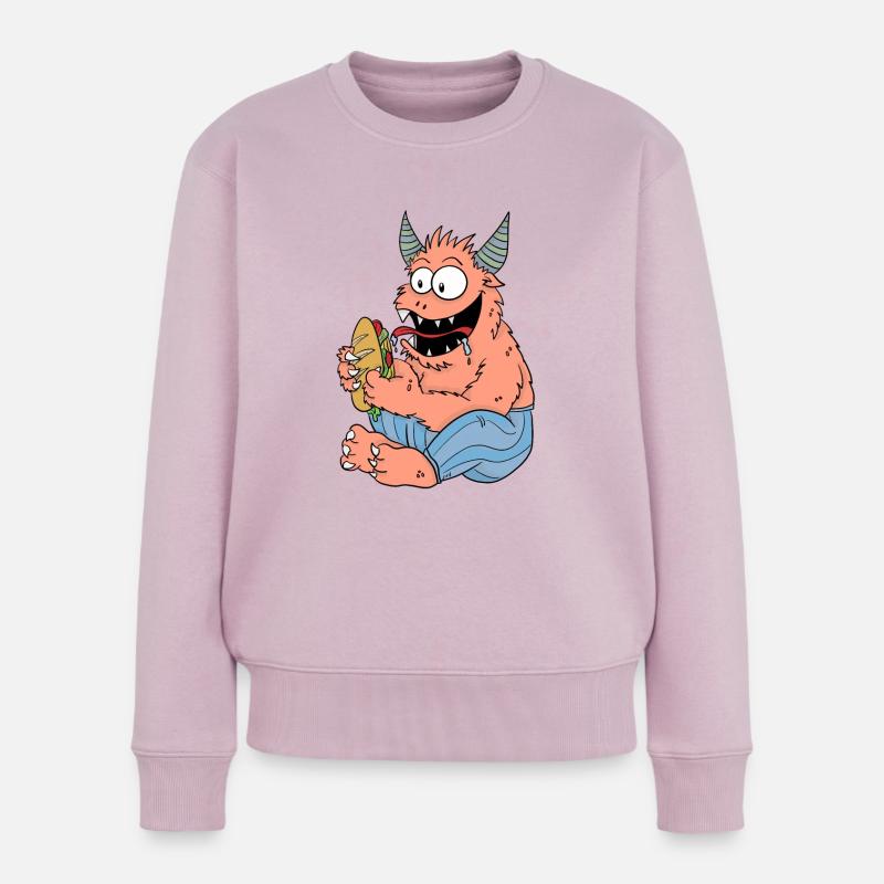 Binge-Monster - Frauen Premium Bio Pullover - Altrosa