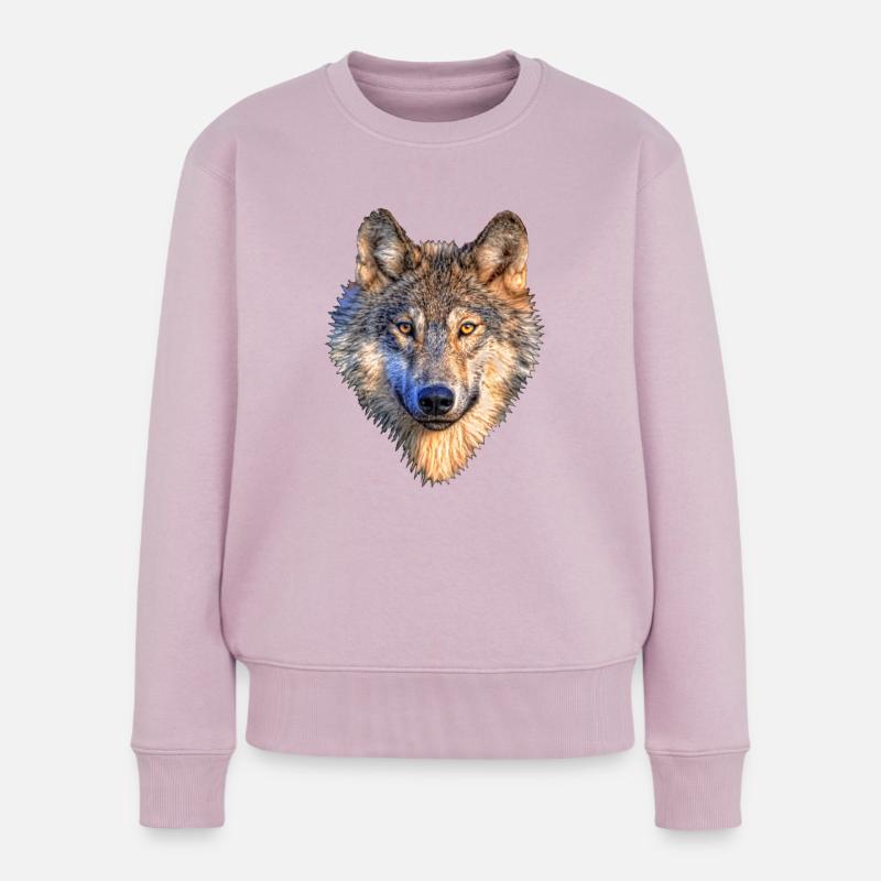 loup - Pull Premium bio Femme - rose poudré