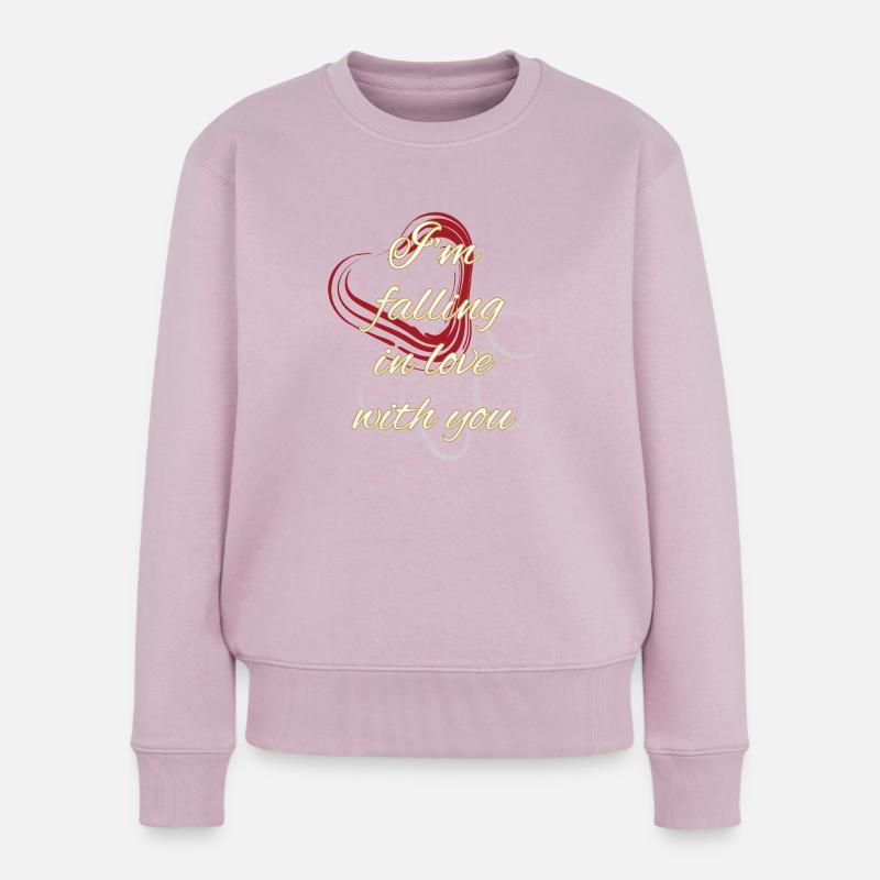 Verrückte Liebe - Frauen Premium Bio Pullover - Altrosa