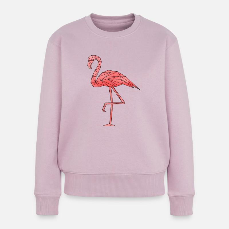 Flamingo Geometrisch - Frauen Premium Bio Pullover - Altrosa