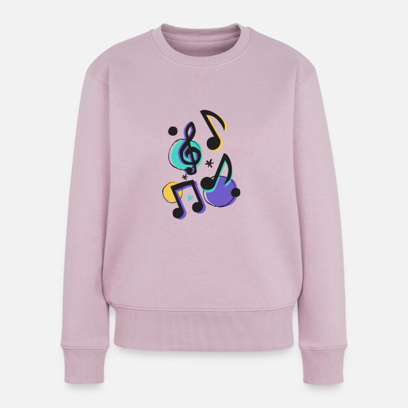 Musik - Frauen Premium Bio Pullover - Altrosa