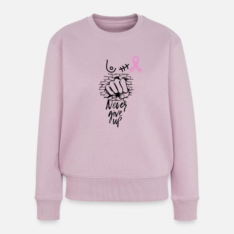 Cancer du sein - Pull Premium bio Femme - rose poudré