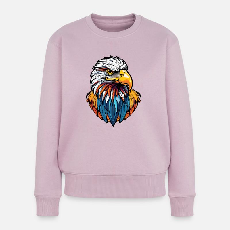 Adlerkopf - Frauen Premium Bio Pullover - Altrosa