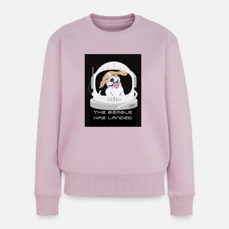 Der Beagle ist gelandet - Frauen Premium Bio Pullover - Altrosa