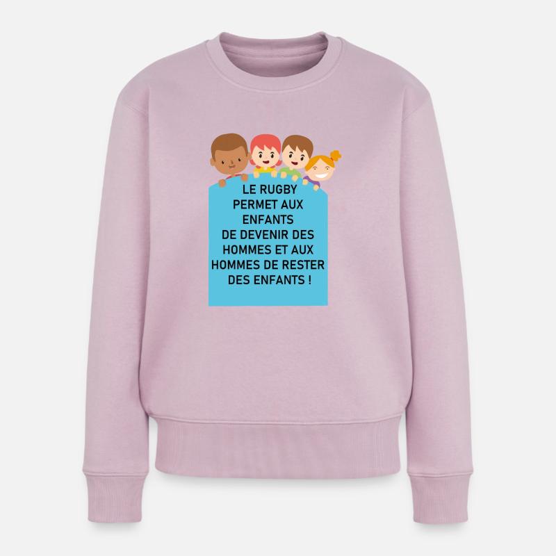 le rugby - Pull Premium bio Femme - rose poudré