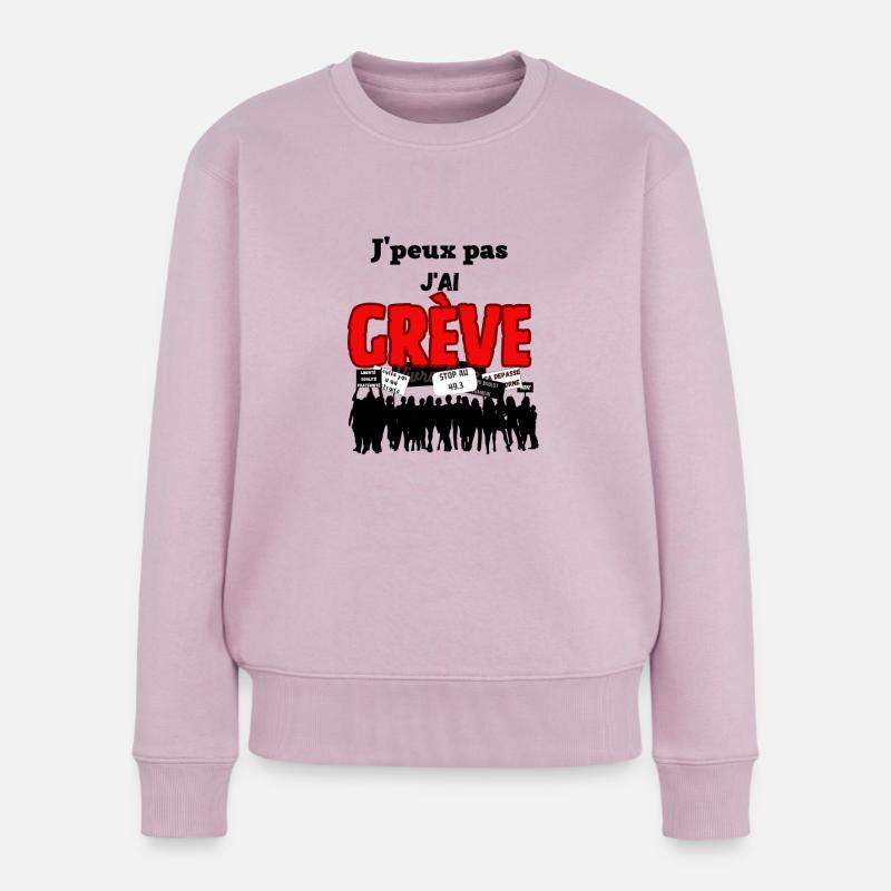 grève - Pull Premium bio Femme - rose poudré