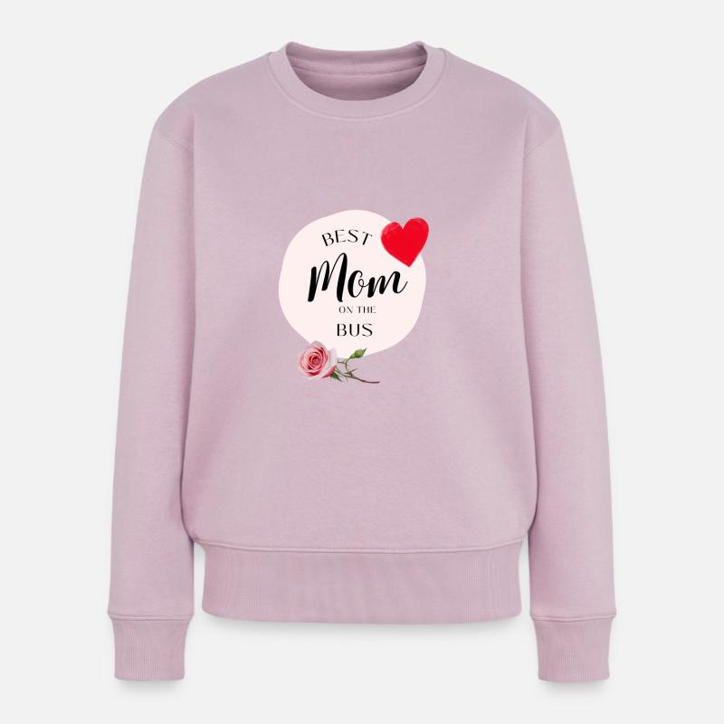 Beste Mutter im Bus - Frauen Premium Bio Pullover - Altrosa