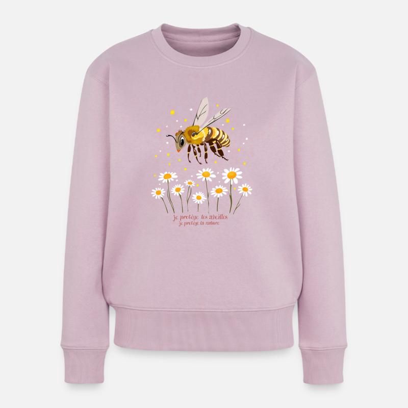 Ich schütze Bienen - Frauen Premium Bio Pullover - Altrosa