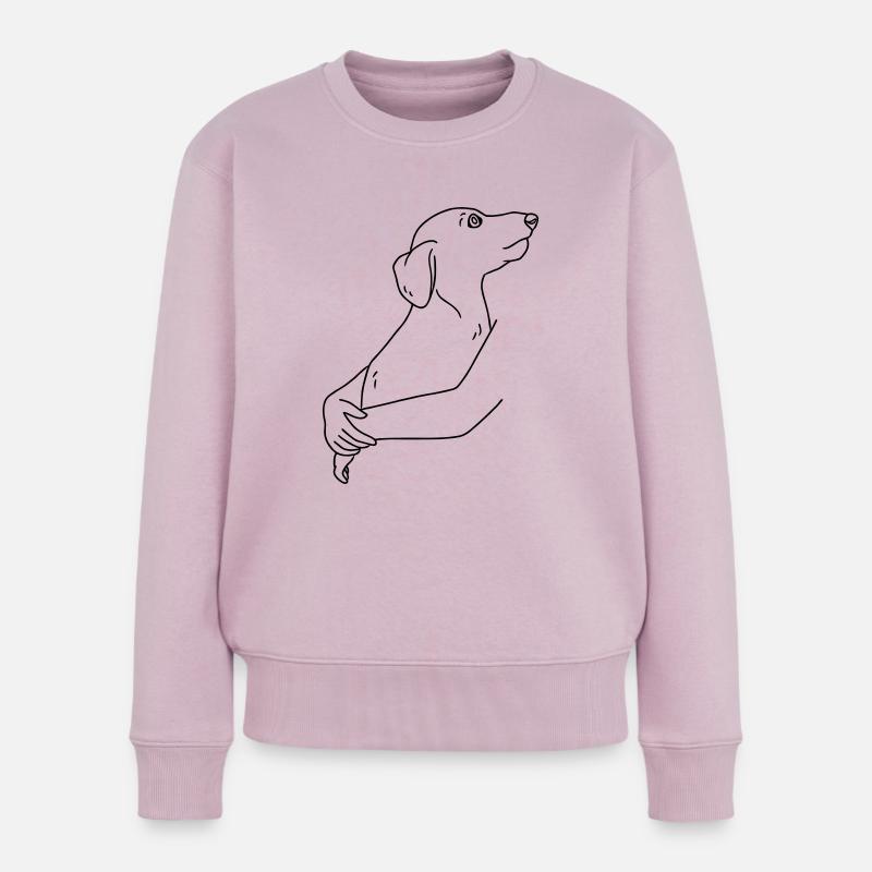 Hundeliebhaber - Frauen Premium Bio Pullover - Altrosa
