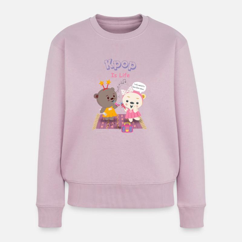 Lean & Loo Kpop Hemd - Frauen Premium Bio Pullover - Altrosa