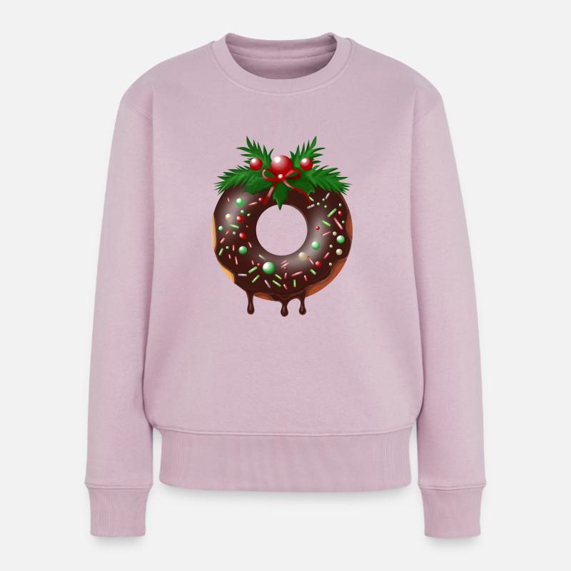 Beignet de Noël - Pull Premium bio Femme - rose poudré