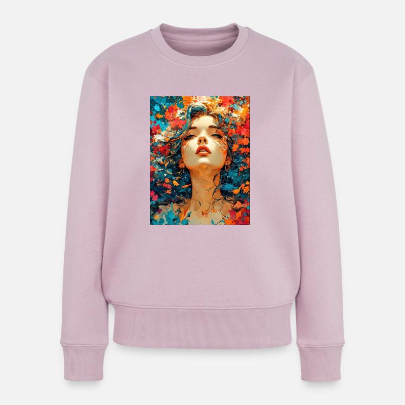 Composition automnale - Pull Premium bio Femme - rose poudré