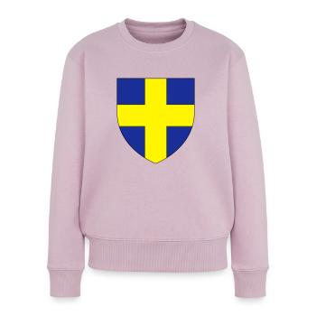 Blason villeToulon Var - Pull Premium bio Femme - rose poudré - Devant - Julia (174cm)