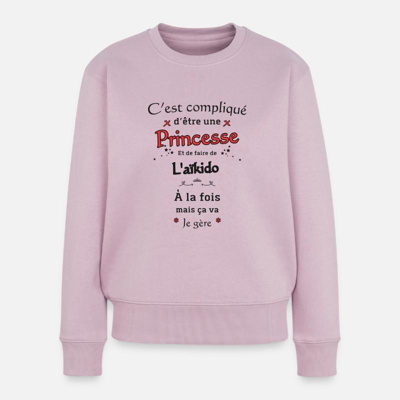 Princesse et Aïkido - Pull Premium bio Femme - rose poudré